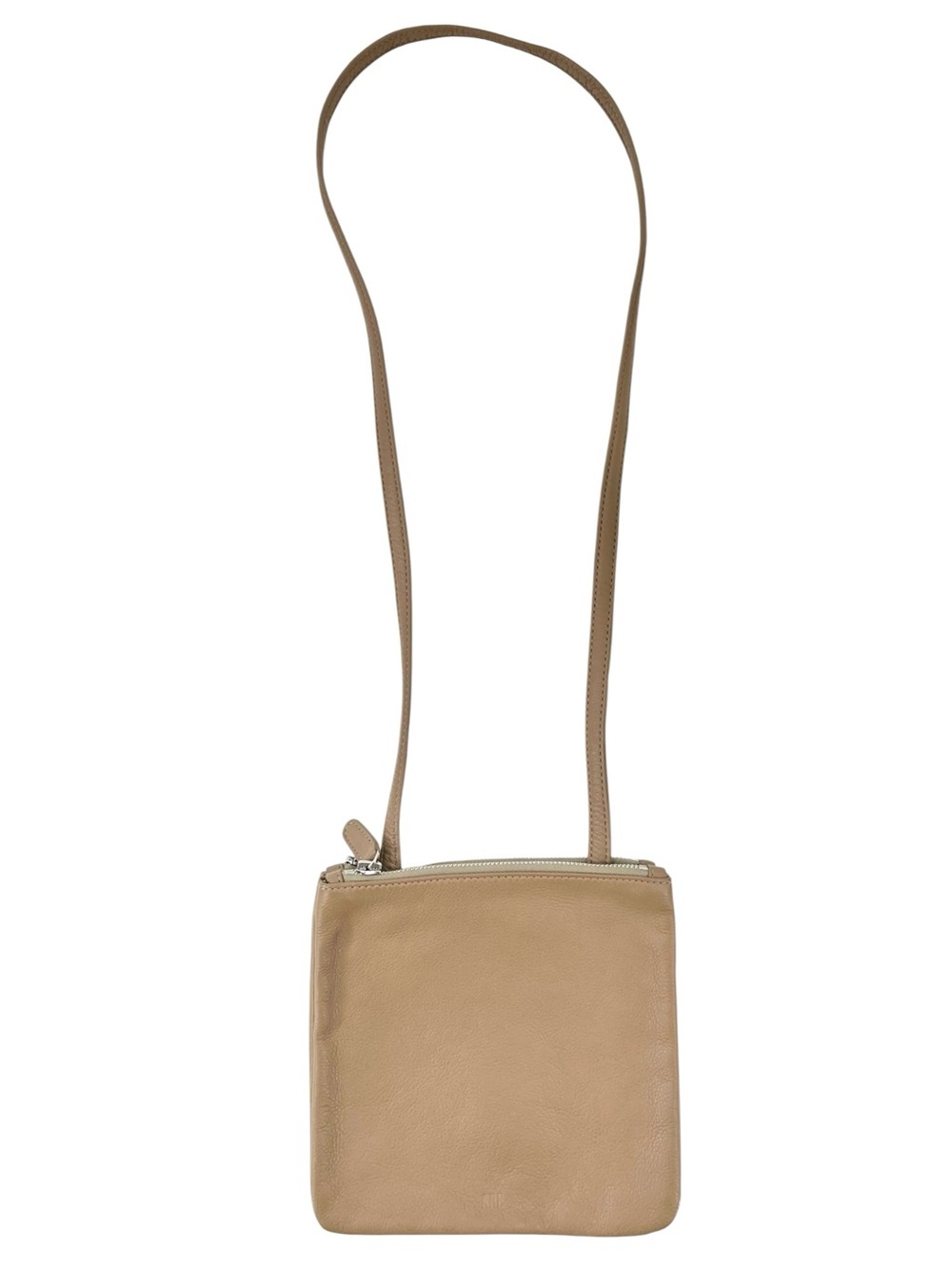 ARE Studio Cuadro Crossbody - Gray Tan Brown Leather Crossbody Bag